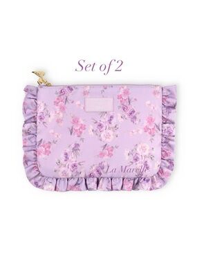 2 | LoveShackFancy x Target Yoobi Happy Thoughts Pencil Case Ruffles Hibiscus